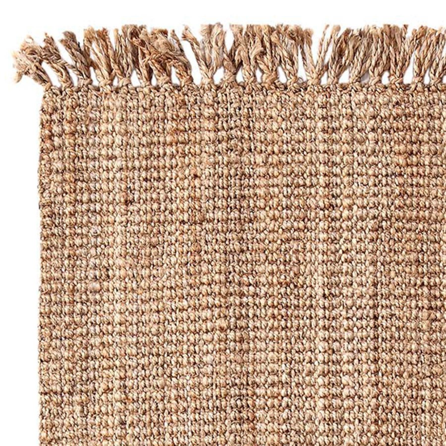 Rugs & Curtains * | (B485) Honeybloom Jute Fringe Runner, 2 6 Exclusive Design