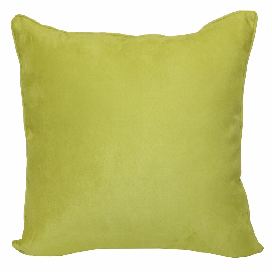 D Cor & Pillows * | Lime Suede Throw Pillow, 18 Premium Product