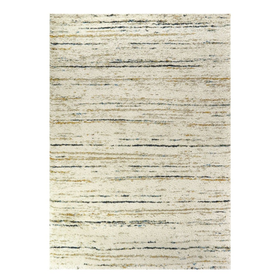 Rugs & Curtains * | (C99) Sedona Ivory Shag Abstract Design Area Rug, 5 7 Lower Prices