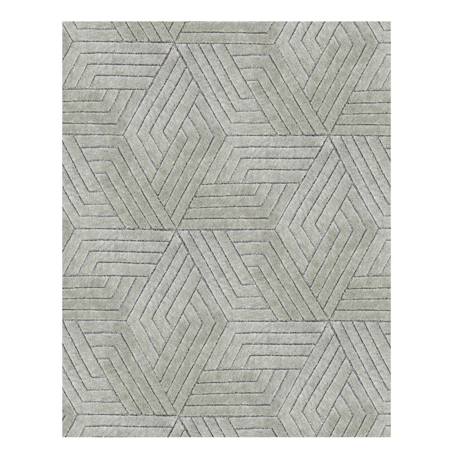 Rugs & Curtains * | (C176) Jackson Grey Patterned Shag Area Rug, 8 10 Fire Sale