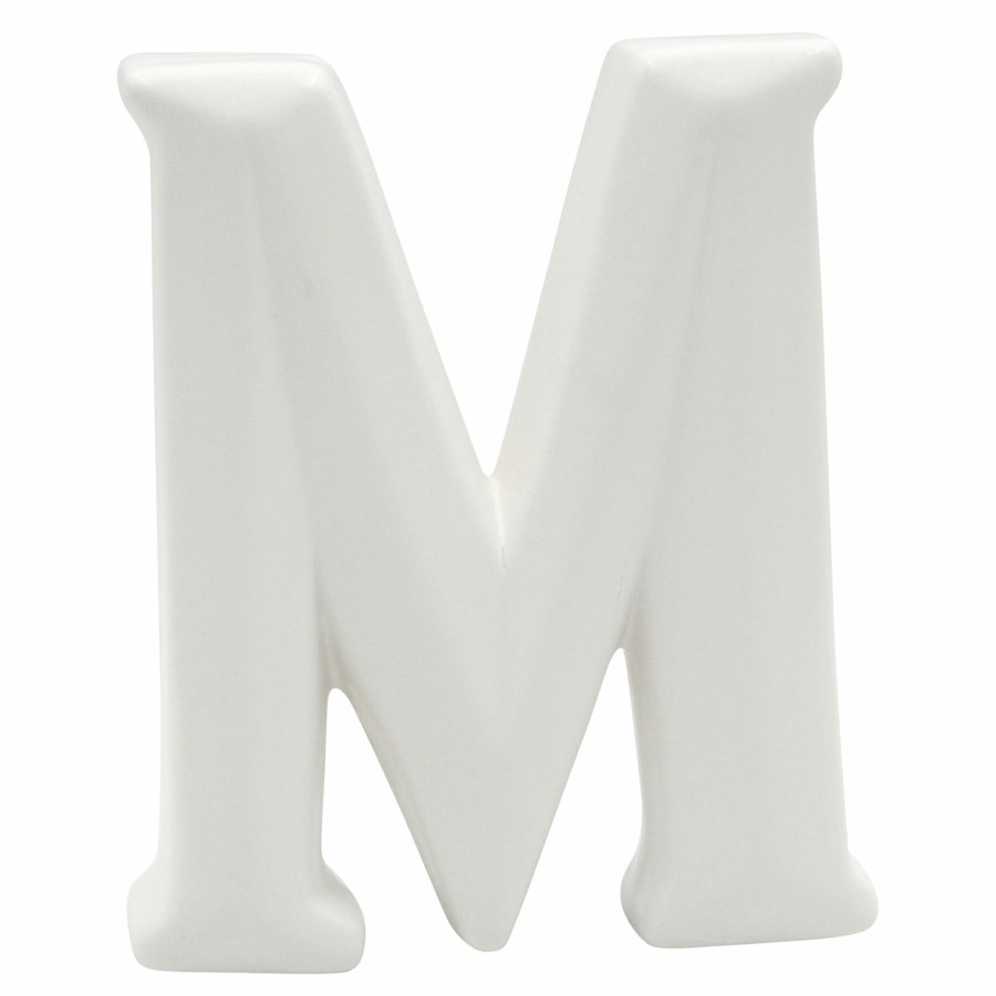 D Cor & Pillows * | 6In White Ceramic M At Low Price