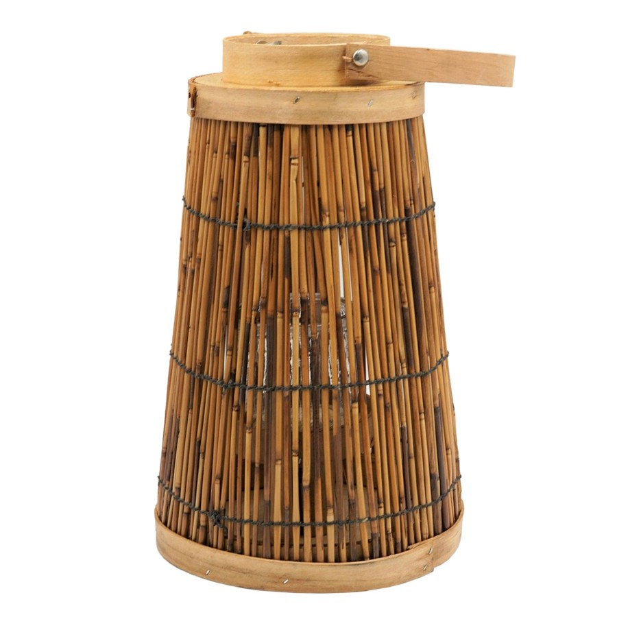 D Cor & Pillows * | Tracey Boyd Natural Straw Wood Lantern, 15.5 Limited Edition